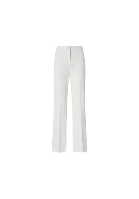 Pantalone Pinko donna Resta 104926 A0HM Bianco viscosa texture vita alta tasche zip bottoni PINKO | Pantaloni | 104926 A0HMZ05